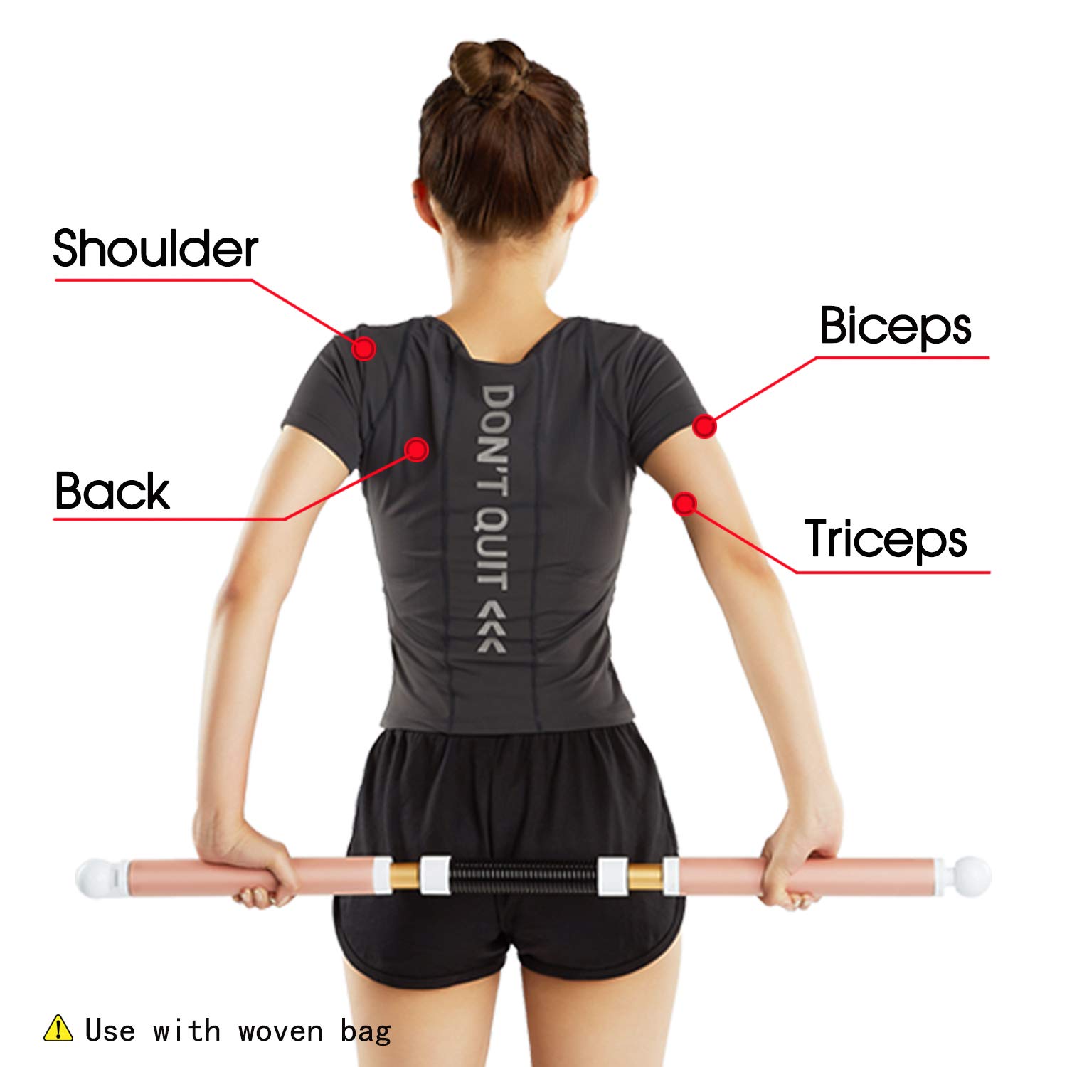 KimFit Arm Workout Equipment - Upper Body Exercise for Women Tones Strengthens Arms Biceps Shoulders Chest, at Home Fitness,Stretching, Strength Training, Physical Therapy Pink