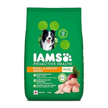 IAMS Proactive Health Adult Small & Medium Breed Dogs (1+ Years) Dry Dog Food, 1.5 kg
