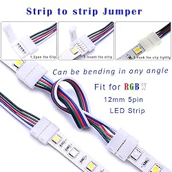 FSJEE 12MM 5PIN RGBW LED Strip Connector Kit with