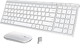 Seenda WGJP-031B Wireless Keyboard and Mouse Set Ultra Thin Aluminum Silv/White view 7