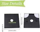 UFURMATE Plastic Square Cable Hole Covers 16mm Self-Adhesive 2Pcs Black view 2