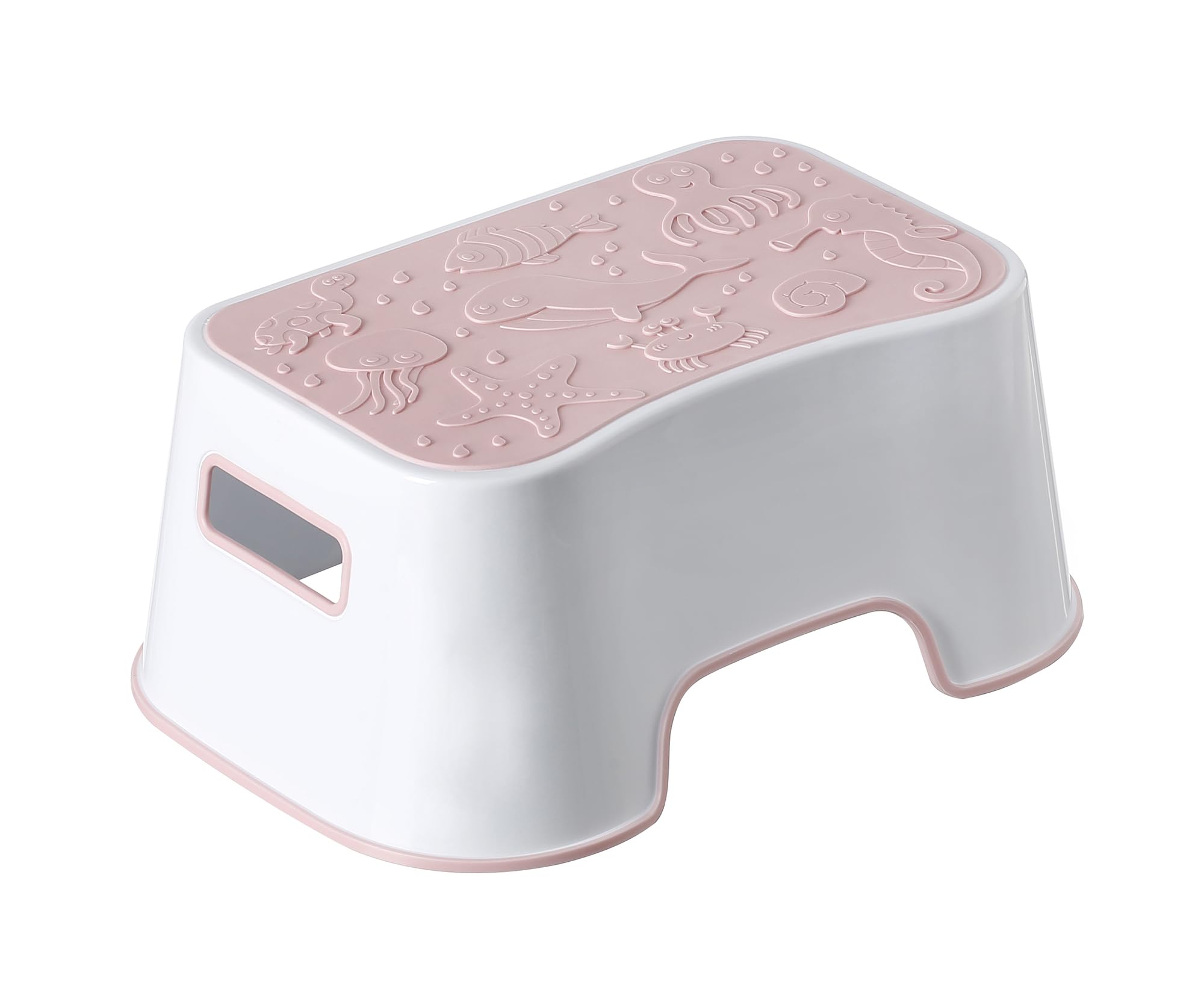 Photo 1 of A+KCEYON Step Stool for Kids, Cute Design Toddler Kids Step Stool for Kitchen Bathroom and Toilet Potty Training, Sturdy and Lightweight Non-Skid Safety Foot Stool (Pink)