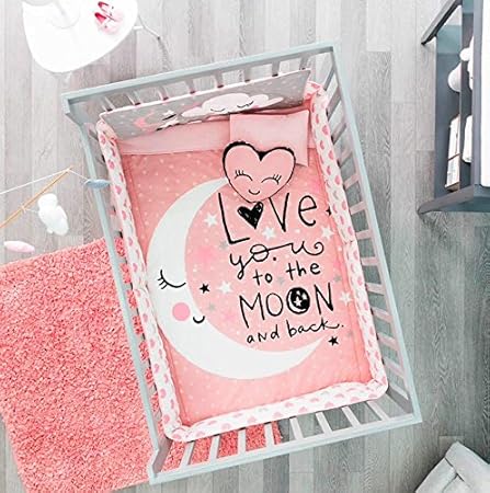 moon and stars baby girl bedding