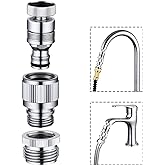 Kitchen Sink Faucet Quick Connector, Faucet to Garden Hose Adapter | Faucet to Hose Adapter for Bathroom/Kitchen/Shower Hose, Dishwasher Washer Snap Coupling Adapter
