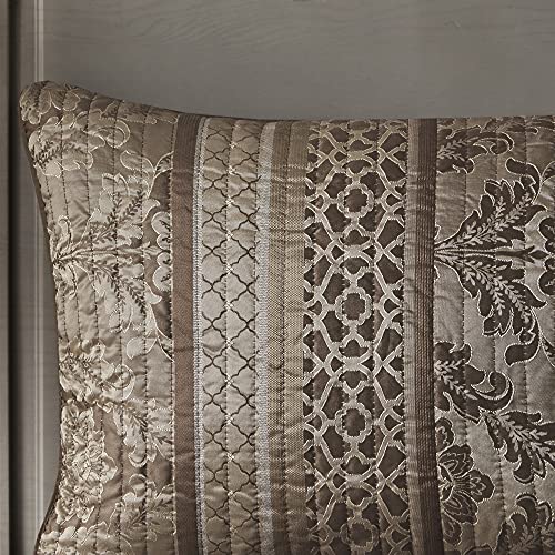 Madison Park Quilt Traditional Damask Design All Season, Lightweight