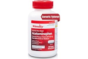 TIME-CAP LABS, INC. Timely Acetaminophen 650 MG - 400 Caplets - Extended Release - Joint Pain Relief, Pain Reliever & Arthritis Pain Relief