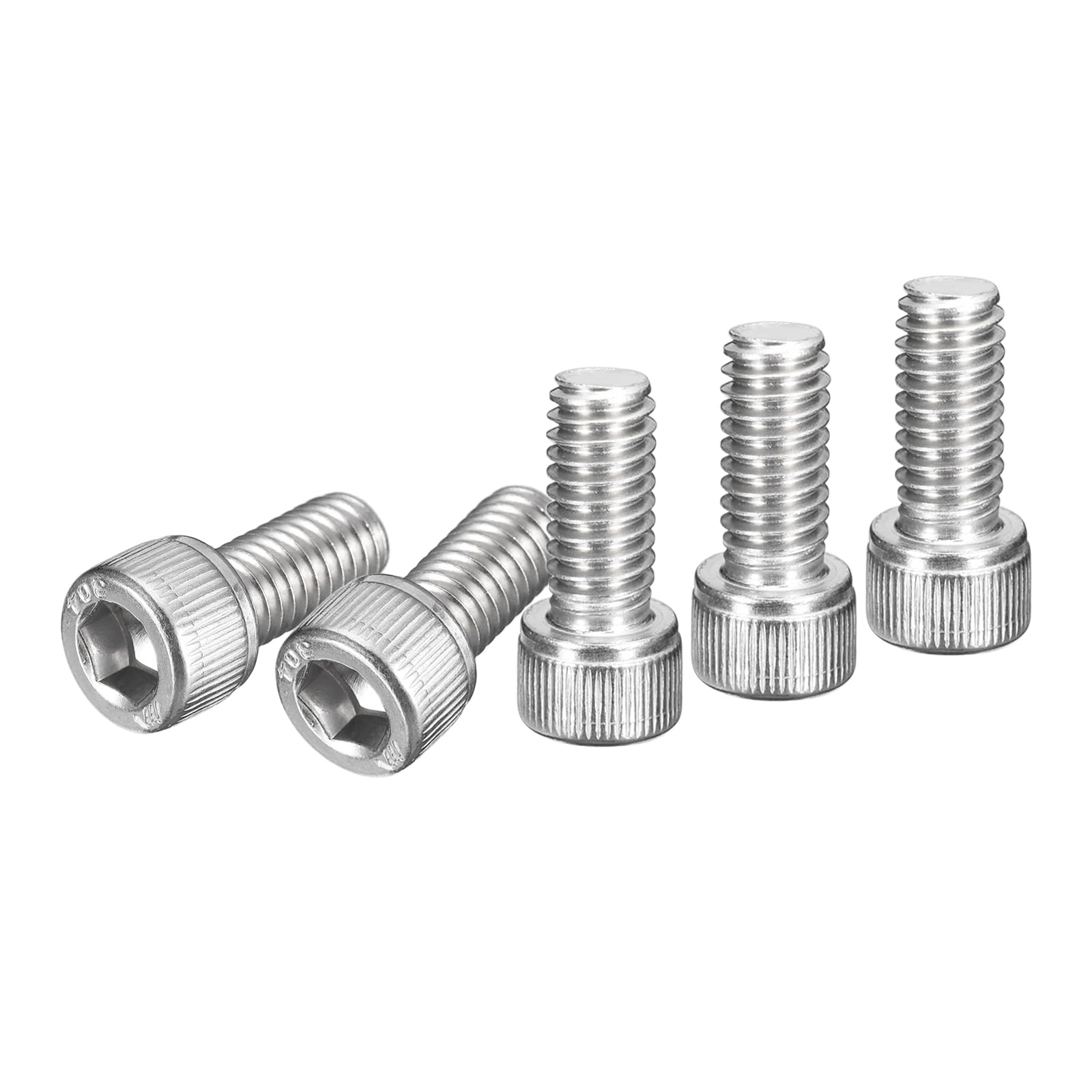 DTGN 5/16-18x3/4" Socket Head Cap Screws Bolts, 30Pcs 304 Stainless Steel 18-8, Machine Hex Socket Screw, Hex Drive, Bright Finish, UNC Coarse Thread Fully Threaded