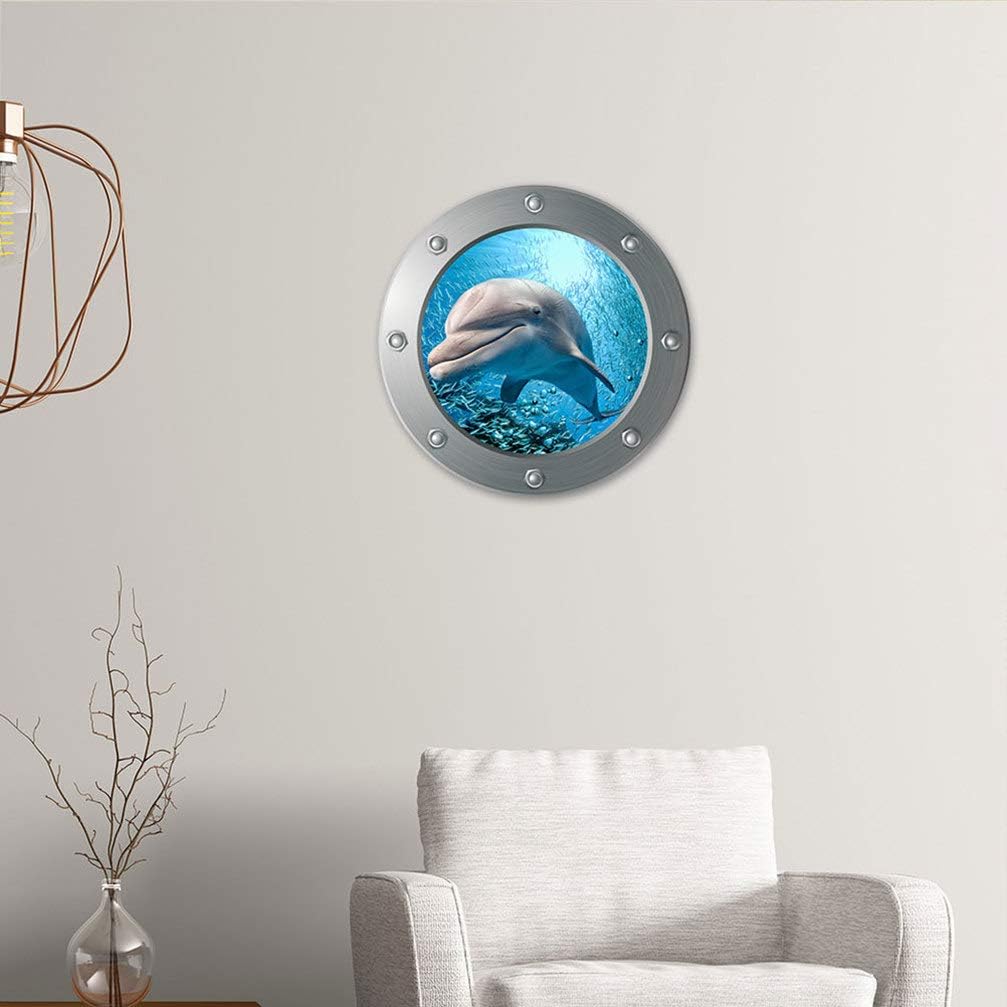 CLISPEED Wall Stickers Underwater Dolphin Wall Decor, Multicoloured - Image 5
