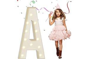 eufony 4FT Marquee Letters, Large Marquee Letter A for Birthday Party Decorations, Giant Light Up Letters for Baby Shower, Graduation Prom Party Decor, 4 Feet Letter A w/Lights DIY Kit