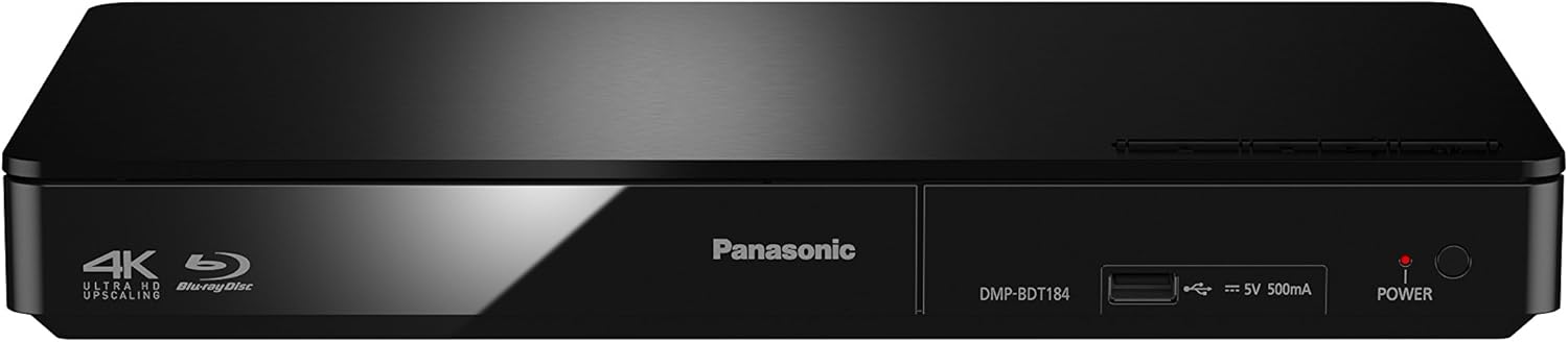 Panasonic DMP-BDT184EG 3D Blu-ray Player (4K Upscaling, DLNA, VoD, HDMI-Steuerung, USB, MKV-Playback) schwarz