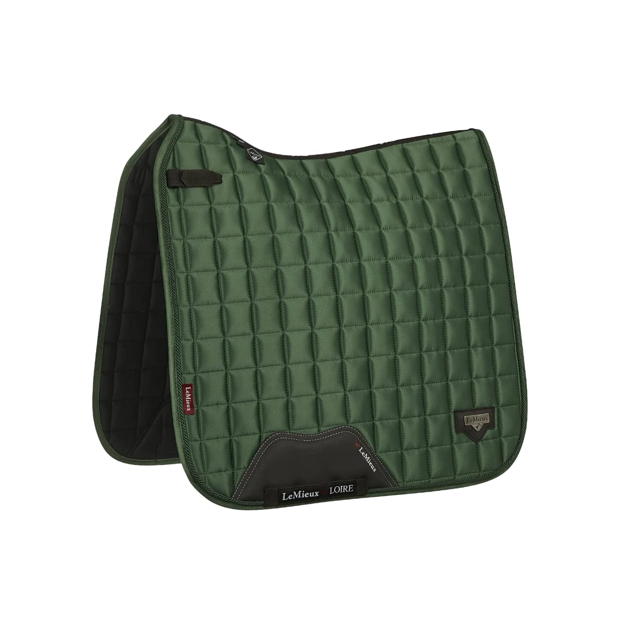 LeMieux Dressage Loire Classic Square Saddle Pad - Saddle Pads for Horses - Equestrian Riding Equipment and Accessories (Hunter Green - Large)