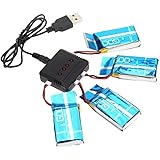 Haibei Drone RC Piezas 4PCS 3.7V 600mAh de Batería Y 1PC Cargador Para Syma Actualiza X5c X5 Quadrocopter