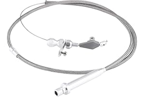 CYTGOUPER TH350 Kickdown Cable, Stainless Braided Kickdown Cable Detent Line Wire, Shift Cable for 350 TH350 Transmissions, Silver