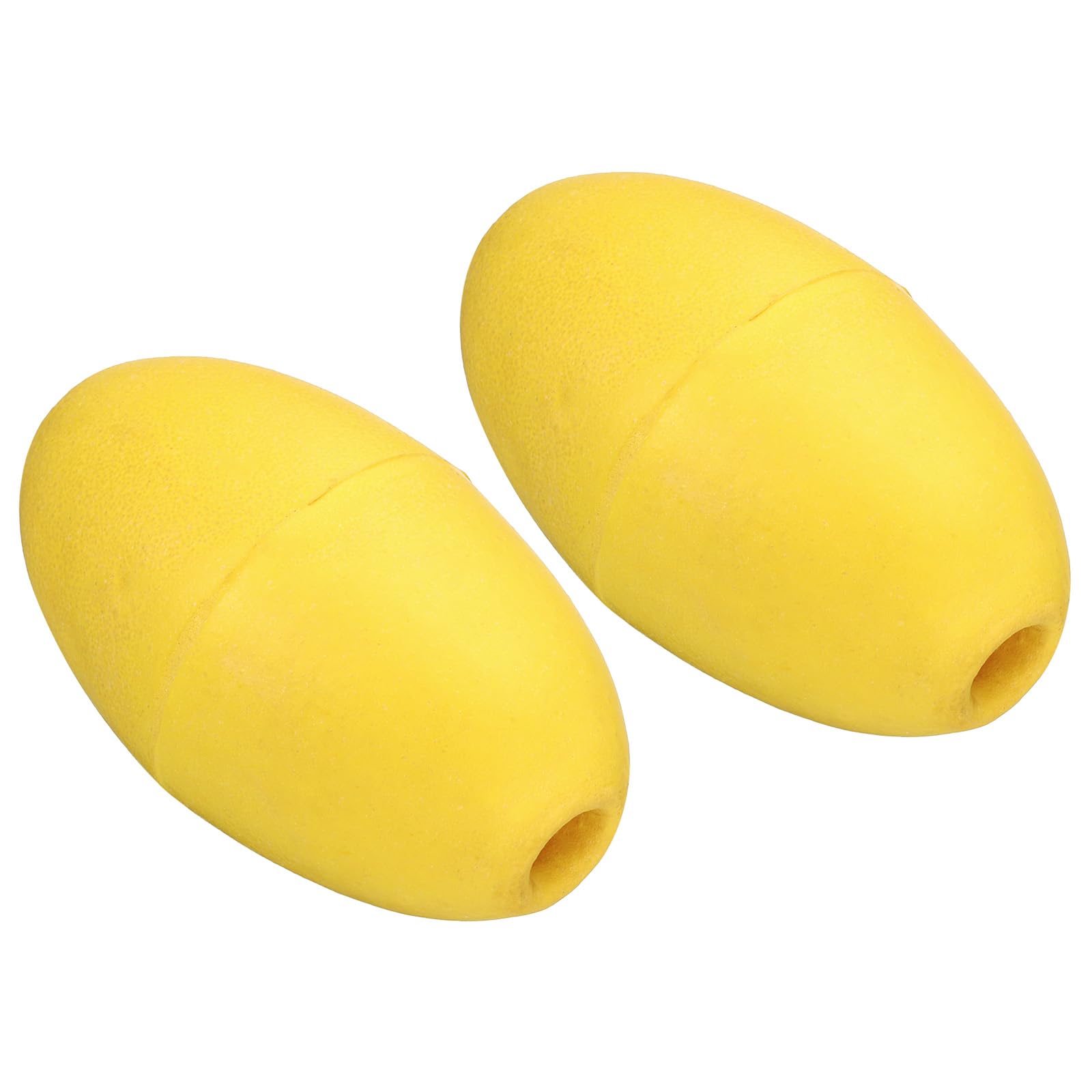 PATIKIL 5.2" x 2.76" Rope Float Buoy, 2 Pcs 350g Deep Water Floats Rope Float Buoy Great for Trail Markers Dock Floats Kayak Boats Swimming Pool, Yellow