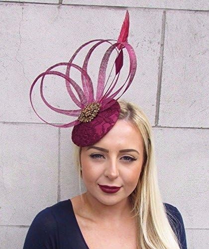 burgundy pillbox hat
