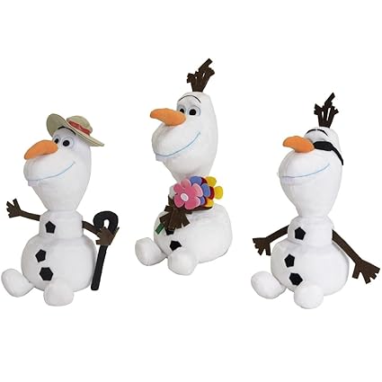 Unbekannt Disney Frozen Sommer, Olaf Plüschfigur, 25 cm, Polyester, 3-Fach Sortiert:Die Eiskönigin Puppe Plüsch Figur Sommer 