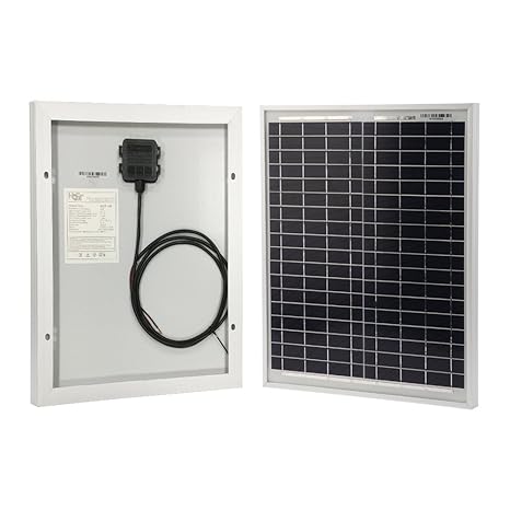 Hqst 20 Watt 12volt Off Grid Polycrystalline Portable Solar Panel For Rv Marine Boat