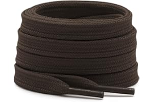 DELELE Solid Flat Shoe Laces: Hollow Thick Shoelaces for Sneakers 2 Pair
