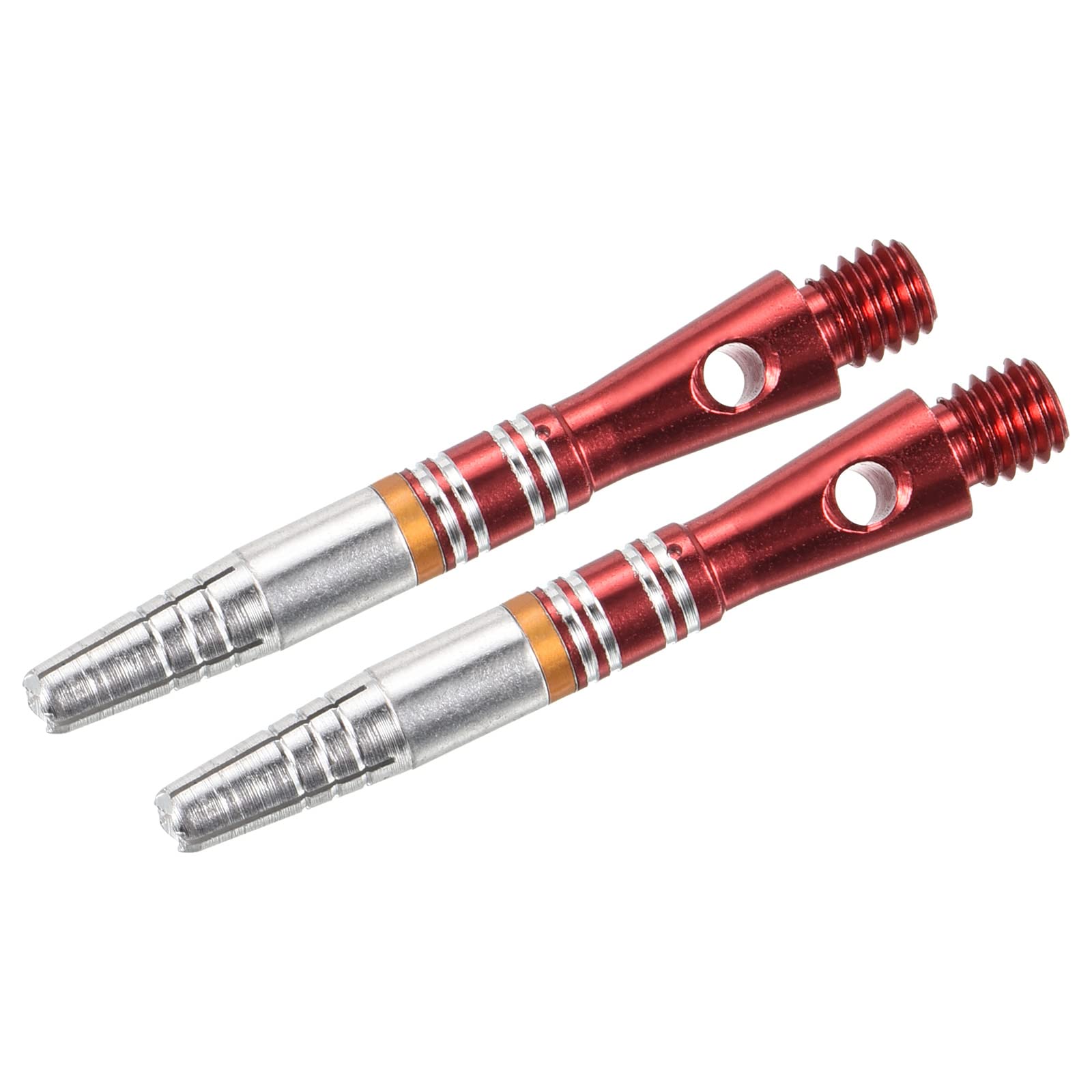 PATIKIL 35mm Dart Shafts, Medium 2BA Thread Aluminum Dart Stems Dart Accessories for Steel Tip - 2 Pack (Red)