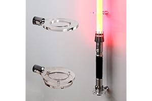 WANLIAN Wall Mounted Transparent Acrylic Lightsaber Stand - 1 Hole Vertical Display Stand (suitable for lightsabers under 53mm diameter), suitable for wall mounting