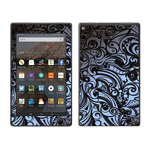 Skin-Decal-Vinyl-Wrap-for-Amazon-Fire-HD-8-Tablet-8-inch-stickers-skins-cover-Blue-Grey-Paisley-Abstract