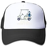 Xin Pilig This is How I Roll Golf Cart Youth Mesh Hats Boy and Girls Baseball Trucker Cap Black