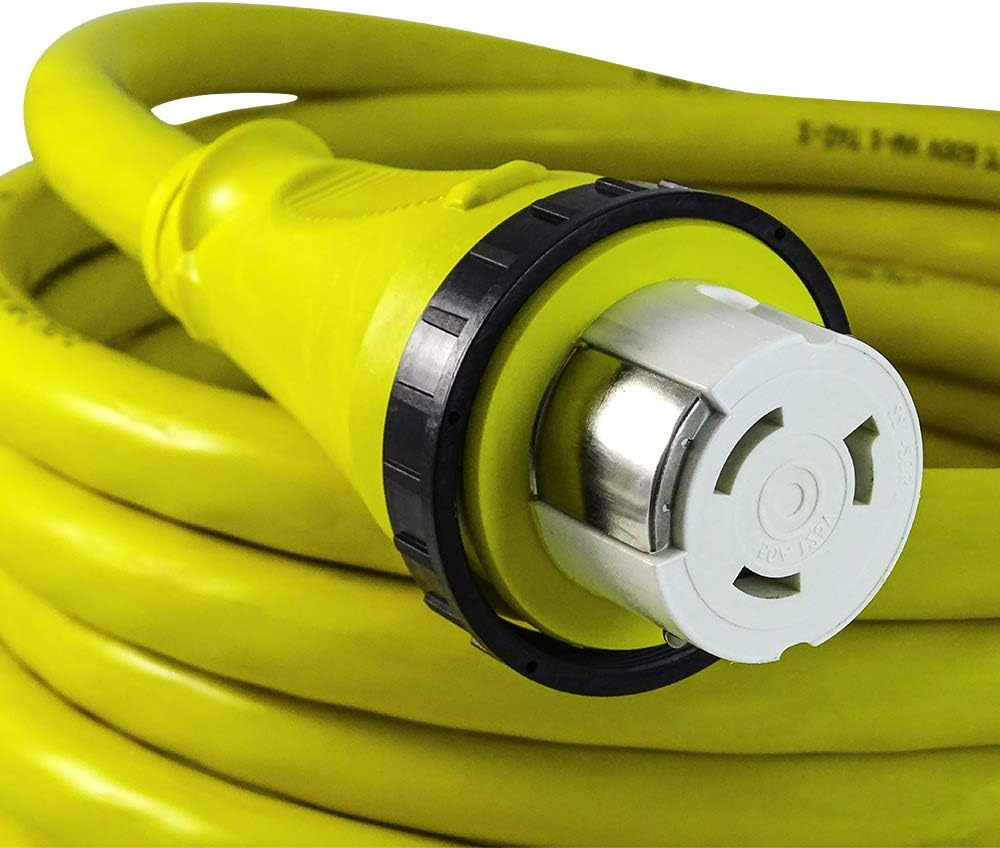 Marvine Cable Shore Power Extension Cord 50Amp Male SS1-50P to 50Amp Female SS1-50R 25Ft: Home Improvement