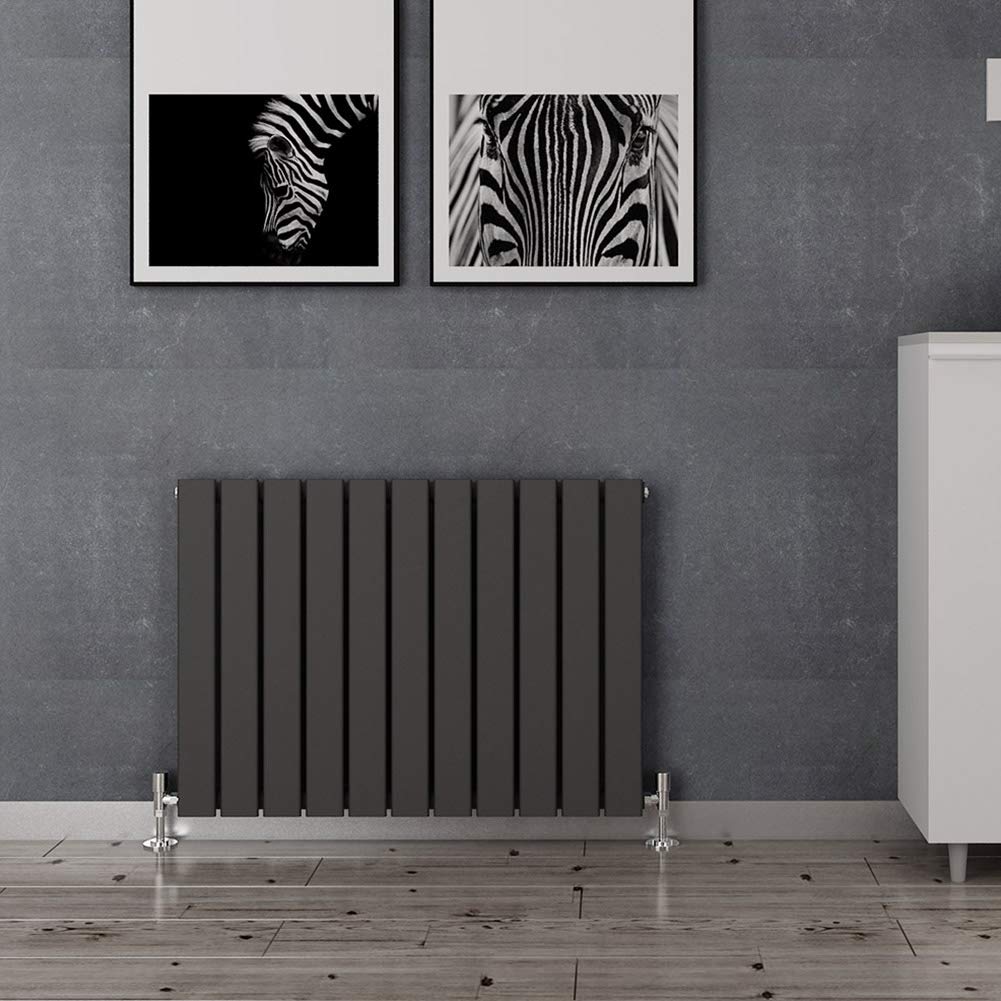 ELEGANT Designer Radiator Single Flat Panel Anthracite Horizontal
