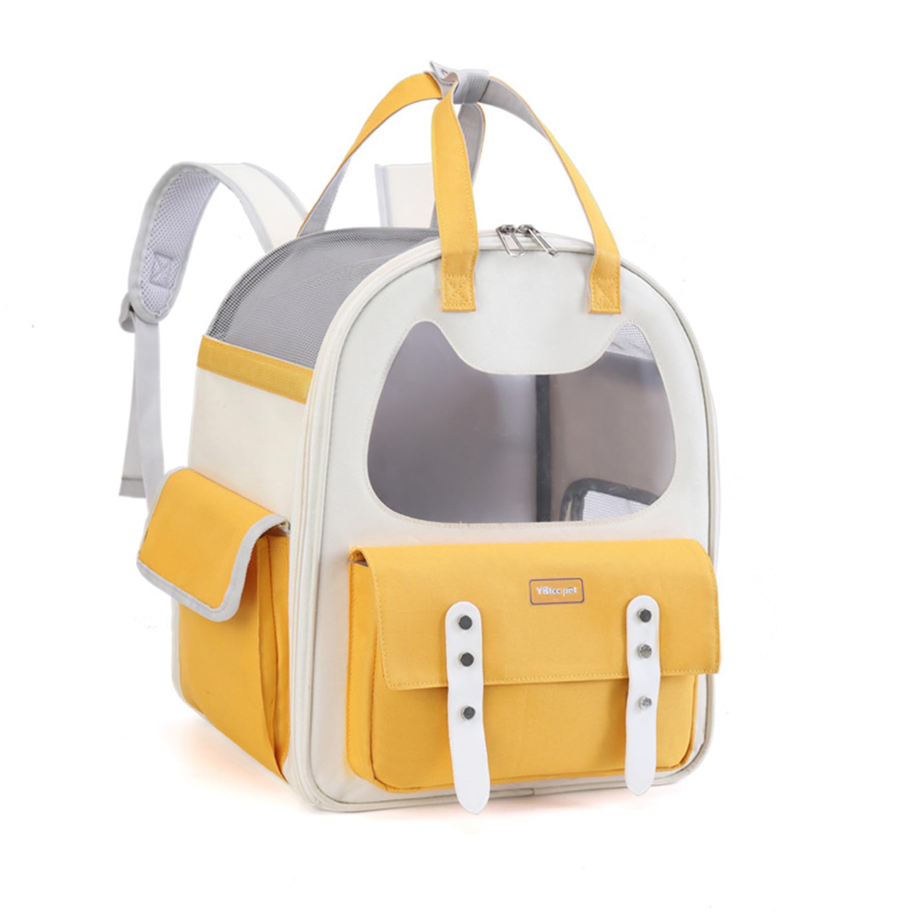MAIGO Yellow Cat Carrier Backpack - Cat Backpack,Cat Carrier,Pet Carrier Backpack,Cat Backpack Carrier,Small Dogs Cats Rabbits,Soft-sided Mesh Pup Pack for Outdoor Travelling Hiking Camping Carrying