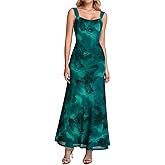 Parthea Womens Summer Floral Maxi Dress 2026 Sleeveless Square Neck Bodycon Wedding Guest Party Beach Long Dresses
