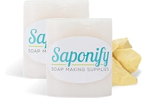 SAPONIFY SOAP MAKING SUPPLIES Saponify - 2Lb Cocoa Butter Melt and Pour Soap Base, Pure Cocoa Butter Skin-Enhancing Soap Base, Easy to Use Glycerin Soap Blocks for Soap Making