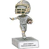 Custom Football Bobble Head Trophy, Customize Engraving, Great for Fantasy Football Leagues