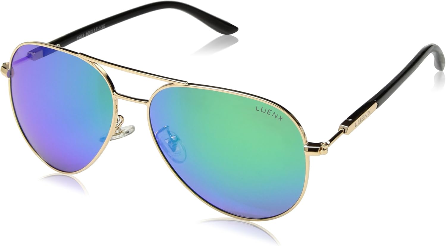 LUENX Mens Womens Aviator Sunglasses Polarized UV 400