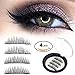 HotSan Dual Long 35mm Magnetic False Eyelashes Reusable Eye Lashes Ultra Thin Magnetic Lashes No Glue Needed 4 Pieces