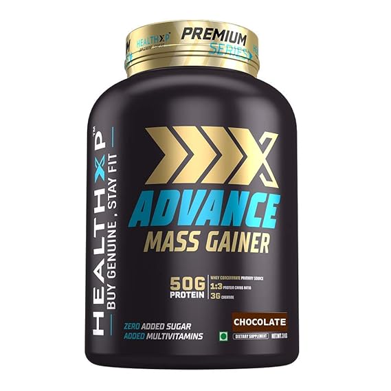Healthxp Premium Series Advance Mass Gainer 3kg Chocolate Amazon In Health Personal Care