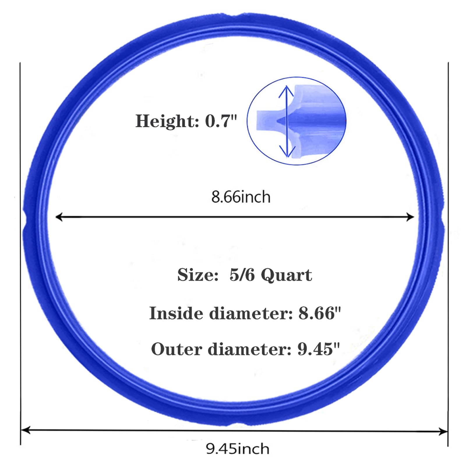 3 Pack Sealing Ring 6 Qt for Instant Pot Sealing Rings for 5/6 Qt Insta Pot, With 3 Float Valve Caps, Food-grade Silicone Instantpot 6Qt Sealing Ring, for Instant Pot 5&6 Qt, Red, Clear and Blue