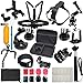 Camera Accessories Kit for Gopro Hero 5 6 4 3 2 1, Selfie Stick, Chest Mount, Car Suction Cup Mount, Bike Mount, Extension Pole, Floating Grip, Wrist Strap, J Hook, Quick Release Mount (39 Items)