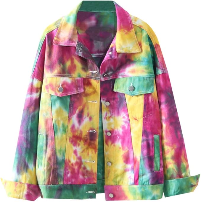 UA Koreanische Art lose Kurze Krawatte Färben Jeansjacke weibliche