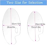 DARENYI Acrylic Paint Palette 2Pcs Clear with Thumb Hole for Art Painting view 2