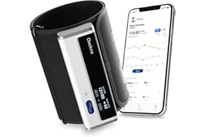 Checkme BP2A Blood Pressure Monitor for Home Use Upper Arm - Bluetooth BP Machine Cuff, Accurate Digital Readings in 30 Seconds, Unlimited Data Stored in App for iOS & Android