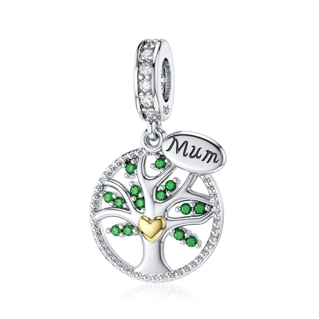 Tree of Life Charm Mum for Pandora Mum Charms Sterling Silver for Pandora Charms Mother's Day — image 1