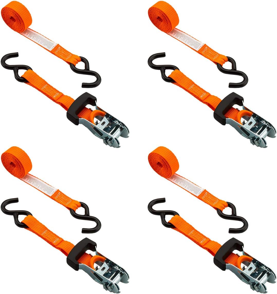 More Order Ratchet Tie Down Straps 1 In X 10 Ft Straps 3000lbs Break Strength Moving And Securing Cargo Orange 4 Pack Automotive Outlet Online Laquimica Ec
