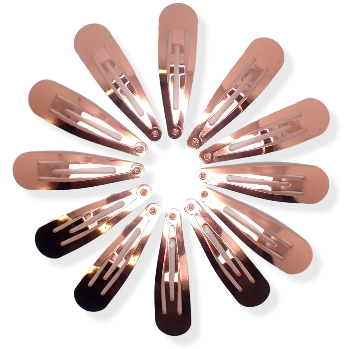 Topkids Accessories 4-5cm / 1.5-2" Set of 12 Metal Hair Clips Hair Snap Hair Clips Mini Hair Clips Small Hair Clips Hair Clips Women Hair Accessories for Women & Girls Hair Accessories (Rose Gold)
