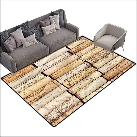 Amazon Com Carpet For Living Room Winery Wine Corks Aged French