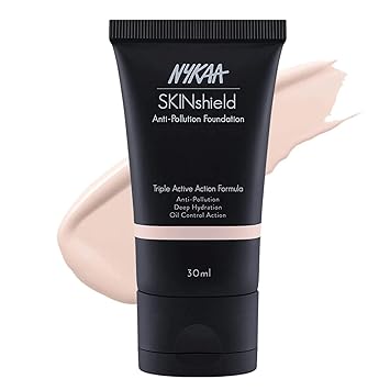 Nykaa SkinShield Anti-Pollution Matte Foundation - Pretty Porcelain 01