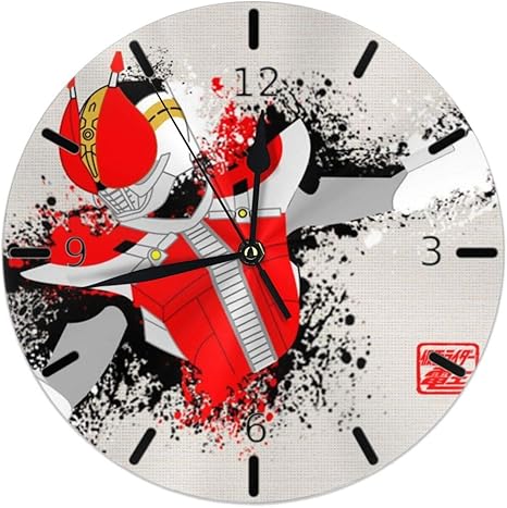 Amazon Co Jp 仮面ライダー電王 円形 掛け時計 置き時計 静音 北欧 壁掛け時計 掛置兼用 見やすい 電池式 部屋装飾 インテリア 新築祝い 贈り物 プレゼント 客間 キッチン 玄関 オフィスに適用です 直径約25cm ホーム キッチン
