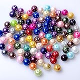 RUBYCA 200Pcs Mix Czech Tiny Satin Luster Glass Pearl Round Bead 4mm Assortment Beading DIY Jewelry