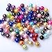RUBYCA 200Pcs Mix Czech Tiny Satin Luster Glass Pearl Round Bead 4mm Assortment Beading DIY Jewelry
