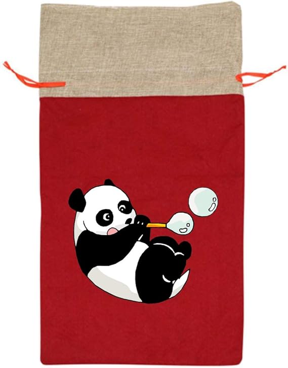 Amazon Co Jp Mazubyfen かわいいパンダ クリスマス ギフトバッグ ラッピング 袋 巾着 福袋 バッグ 大 プレゼント包装 服 ファッション小物
