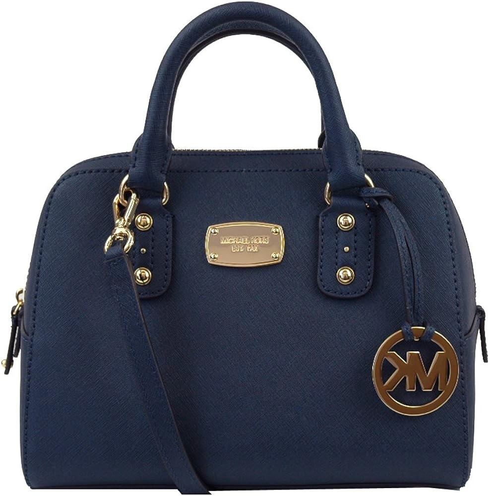 Amazon (マイケルコース)MICHAEL KORS SAFFIANO SMALL SATCHEL NAVY 35S3GSAS1L